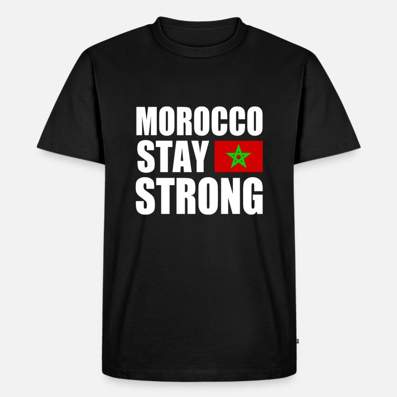 Morocco stay strong - Männer Premium Bio T-Shirt - Schwarz
