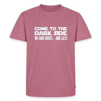 Joignez-vous au côté amusant : T-shirt Cats Included - T-shirt Premium bio Homme - mauve - Devant - Nico (187cm)