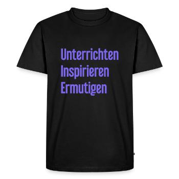Enseigner, inspirer, encourager - T-shirt Premium bio Homme - noir - Devant - Nico (187cm)