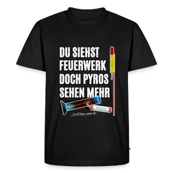 Pyro Nostalgie - T-shirt Premium bio Homme - noir - Devant - Nico (187cm)