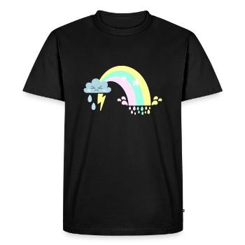 Orage tempête - T-shirt Premium bio Homme - noir - Devant - Nico (187cm)
