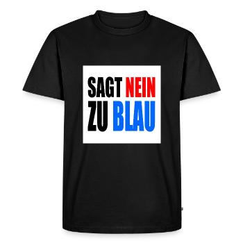 dit non au bleu - T-shirt Premium bio Homme - noir - Devant - Nico (187cm)