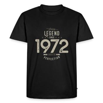 legend since 1972 birthday gift 52 years - Men's Premium Organic T-Shirt - black - Front - Nico (187cm)