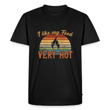 J’aime ma nourriture très chaude / Scharfes Essen - T-shirt Premium bio Homme - noir - Devant - Nico (187cm)