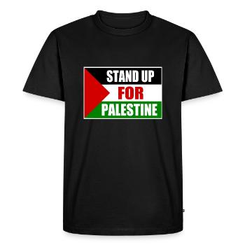 stand up for palestine - T-shirt Premium bio Homme - noir - Devant - Nico (187cm)