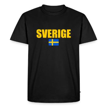 Drapeau de la Suède - T-shirt Premium bio Homme - noir - Devant - Nico (187cm)