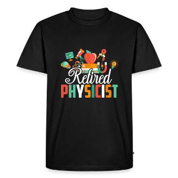 Physicist Retired Physicist - Men's Premium Organic T-Shirt - black - Front - Nico (187cm)