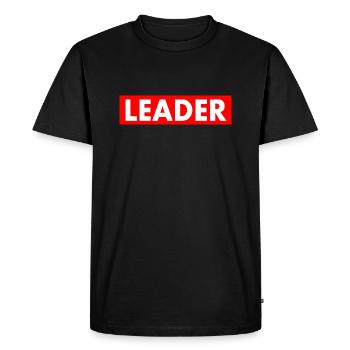 Leader - Men's Premium Organic T-Shirt - black - Front - Nico (187cm)