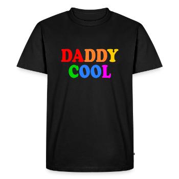 Daddy cool - Männer Premium Bio T-Shirt - Schwarz - Vorne - Nico (187cm)