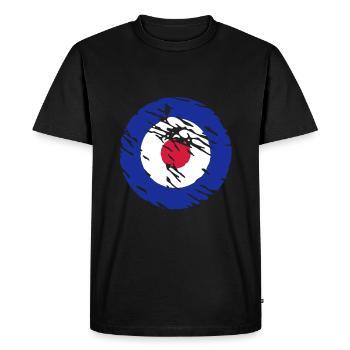 Vintage Mod Sign - Men's Premium Organic T-Shirt - black - Front - Nico (187cm)