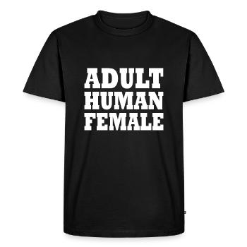 adult human female - T-shirt Premium bio Homme - noir - Devant - Nico (187cm)