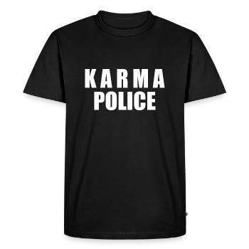 Karma police - T-shirt Premium bio Homme - noir - Devant - Nico (187cm)