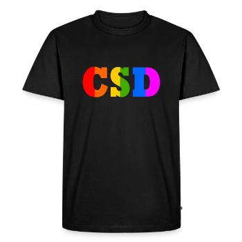 Cdd - T-shirt Premium bio Homme - noir - Devant - Nico (187cm)