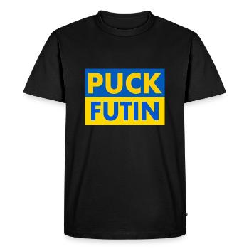 Puck futin - Männer Premium Bio T-Shirt - Schwarz - Vorne - Nico (187cm)