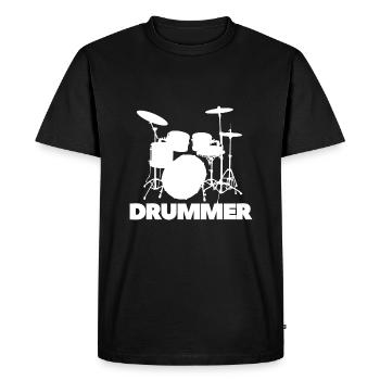 Schlagzeug Geschenk Zubehör Batteur Chemise Mann - T-shirt Premium bio Homme - noir - Devant - Nico (187cm)