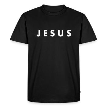 Jesus - T-shirt Premium bio Homme - noir - Devant - Nico (187cm)