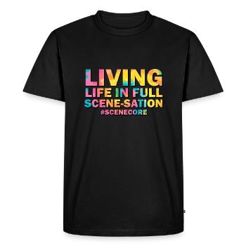 Funny Scenecore - Men's Premium Organic T-Shirt - black - Front - Nico (187cm)
