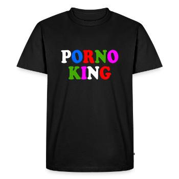 Porno king - T-shirt Premium bio Homme - noir - Devant - Nico (187cm)