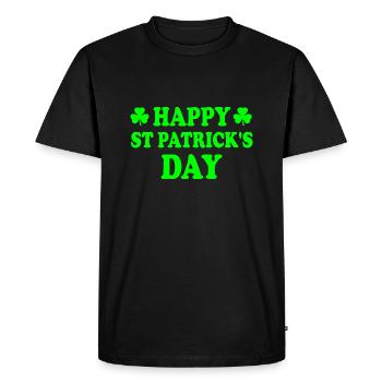 happy st patrick's day - T-shirt Premium bio Homme - noir - Devant - Nico (187cm)