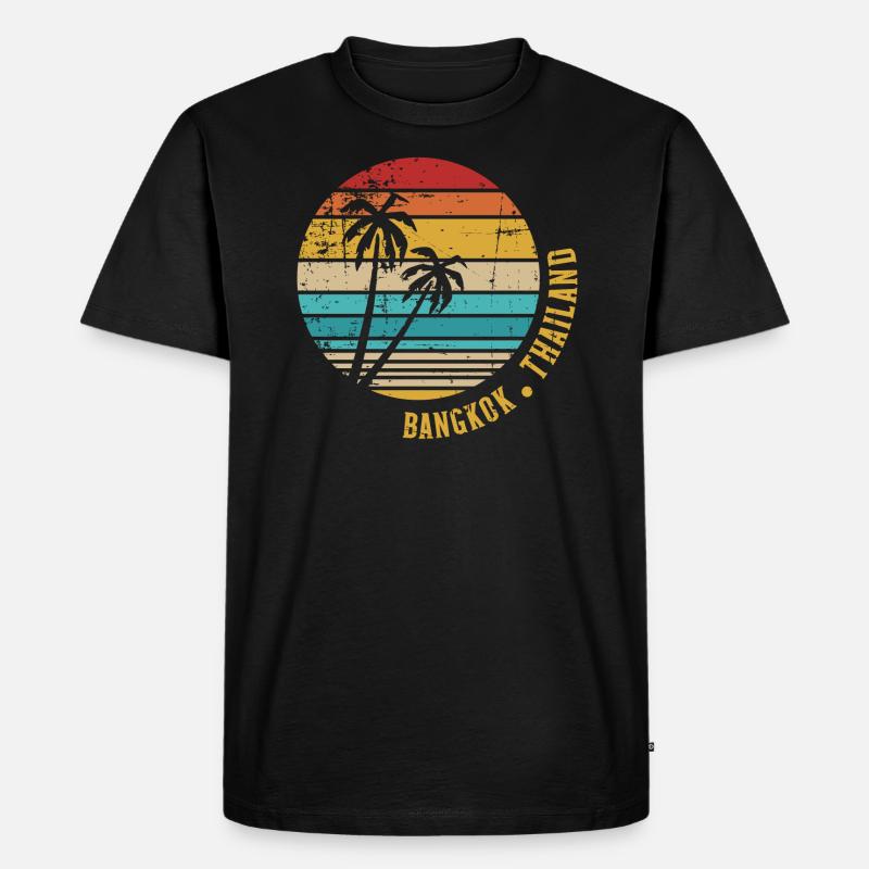 Bangkok - Männer Premium Bio T-Shirt - Schwarz