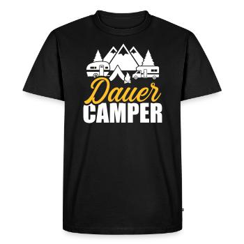 camping - Men's Premium Organic T-Shirt - black - Front - Nico (187cm)