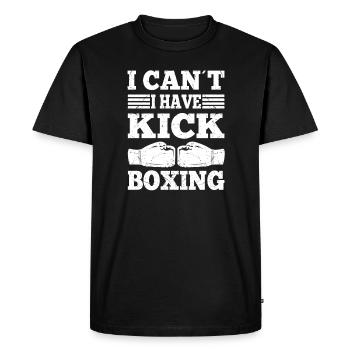 I Cant I Have Kickboxing With Boxing Gloves Gifts - Men's Premium Organic T-Shirt - black - Front - Nico (187cm)