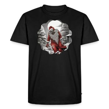 Bloody Christmas XMAS Ugly Horror Zombie Undead - Men's Premium Organic T-Shirt - black - Front - Nico (187cm)