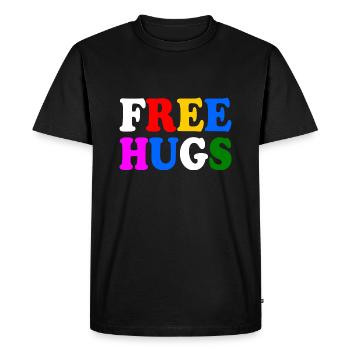 Free hugs - T-shirt Premium bio Homme - noir - Devant - Nico (187cm)