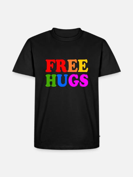 Free hugs - Men's Premium Organic T-Shirt - black