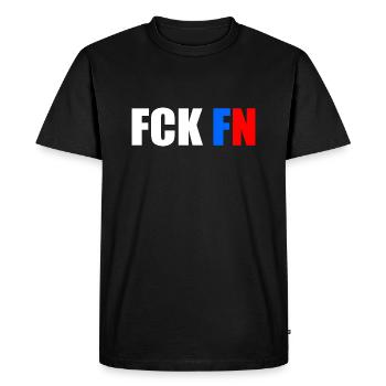 Fck fn - T-shirt Premium bio Homme - noir - Devant - Nico (187cm)