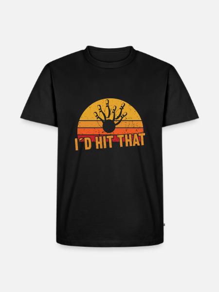 J’aurais frappé ça / Bowling - T-shirt Premium bio Homme - noir