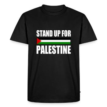 stand up for palestine - T-shirt Premium bio Homme - noir - Devant - Nico (187cm)