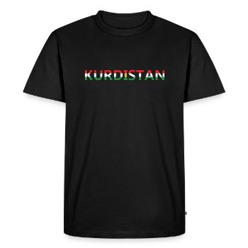 Kurdistan Flag Bakur Bashur Rojava Rojhlt Newroz - Men's Premium Organic T-Shirt - black - Front - Nico (187cm)