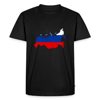 Russie - T-shirt Premium bio Homme - noir - Devant - Nico (187cm)