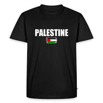 Palestine Palestine - Men's Premium Organic T-Shirt - black - Front - Nico (187cm)