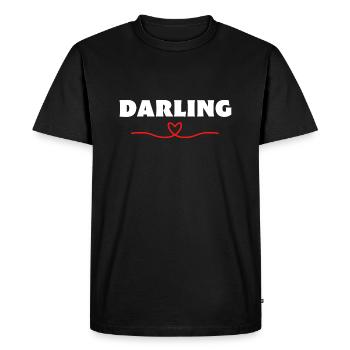 Darling Be Me Valentine - T-shirt Premium bio Homme - noir - Devant - Nico (187cm)