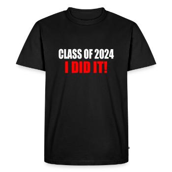 Class of 2024 - T-shirt Premium bio Homme - noir - Devant - Nico (187cm)