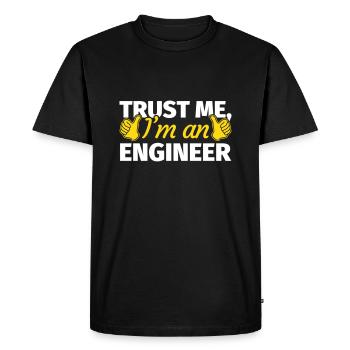 Trust Me I'm an Engineer - T-shirt Premium bio Homme - noir - Devant - Nico (187cm)