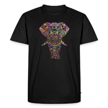 YOGA, éléphant, méditation, cadeau, idée cadeau - T-shirt Premium bio Homme - noir - Devant - Nico (187cm)