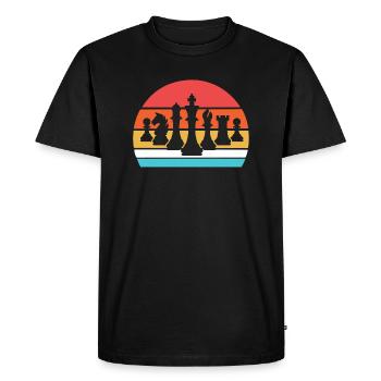 Échecs du roi - T-shirt Premium bio Homme - noir - Devant - Nico (187cm)