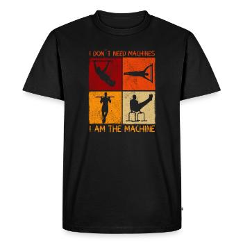 Je n’ai pas besoin de machines Calisthenics - T-shirt Premium bio Homme - noir - Devant - Nico (187cm)