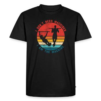 I Dont Need Machines Calisthenics - Men's Premium Organic T-Shirt - black - Front - Nico (187cm)