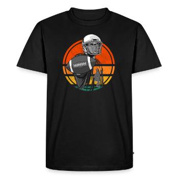 Football Américain Rétro Vintage - T-shirt Premium bio Homme - noir - Devant - Nico (187cm)