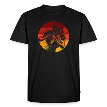 Football Américain Rétro Vintage - T-shirt Premium bio Homme - noir - Devant - Nico (187cm)