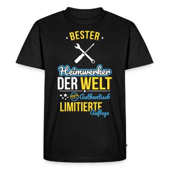 Best Home Improvement in the World - 100% Authentic - Men's Premium Organic T-Shirt - black - Front - Nico (187cm)