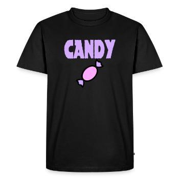 candy sweet candy - Men's Premium Organic T-Shirt - black - Front - Nico (187cm)