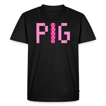 Porte-bonheur, cochon, cadeau, Jeunesse rurale - T-shirt Premium bio Homme - noir - Devant - Nico (187cm)