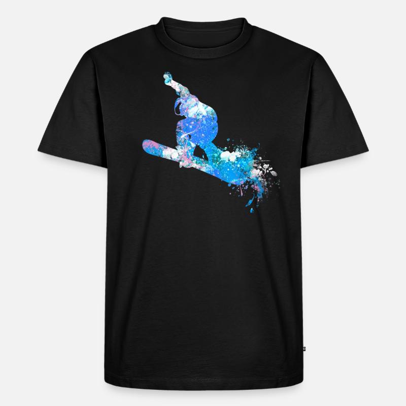 snowboard - Männer Premium Bio T-Shirt - Schwarz