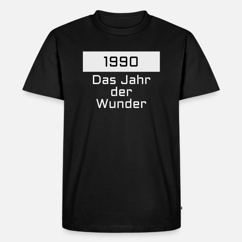 1990 - Männer Premium Bio T-Shirt - Schwarz