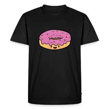 donut - Men's Premium Organic T-Shirt - black - Front - Nico (187cm)